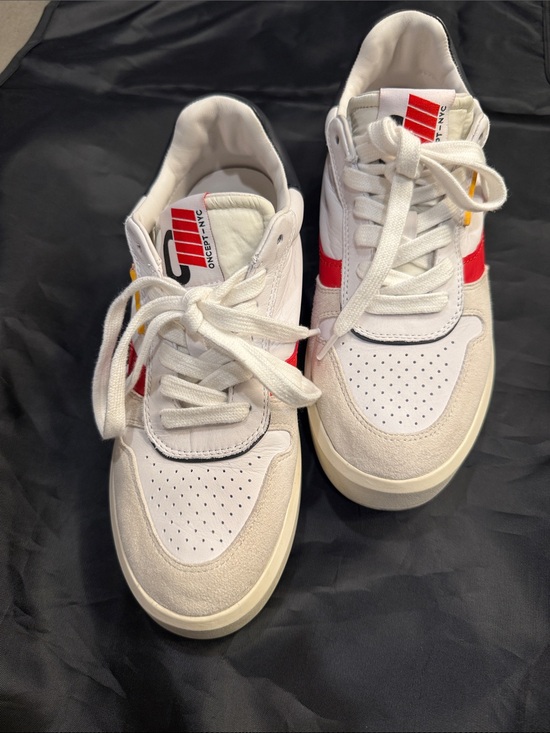Oncept Shoes - Oncept-NYC White and Red Low-Top Sneakers